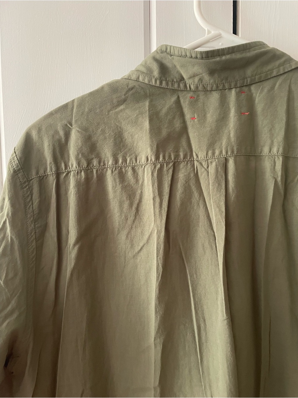 Xirena Button-Front Shirtdress in Olive Green NWT oversized size xs - Picture 6 of 8